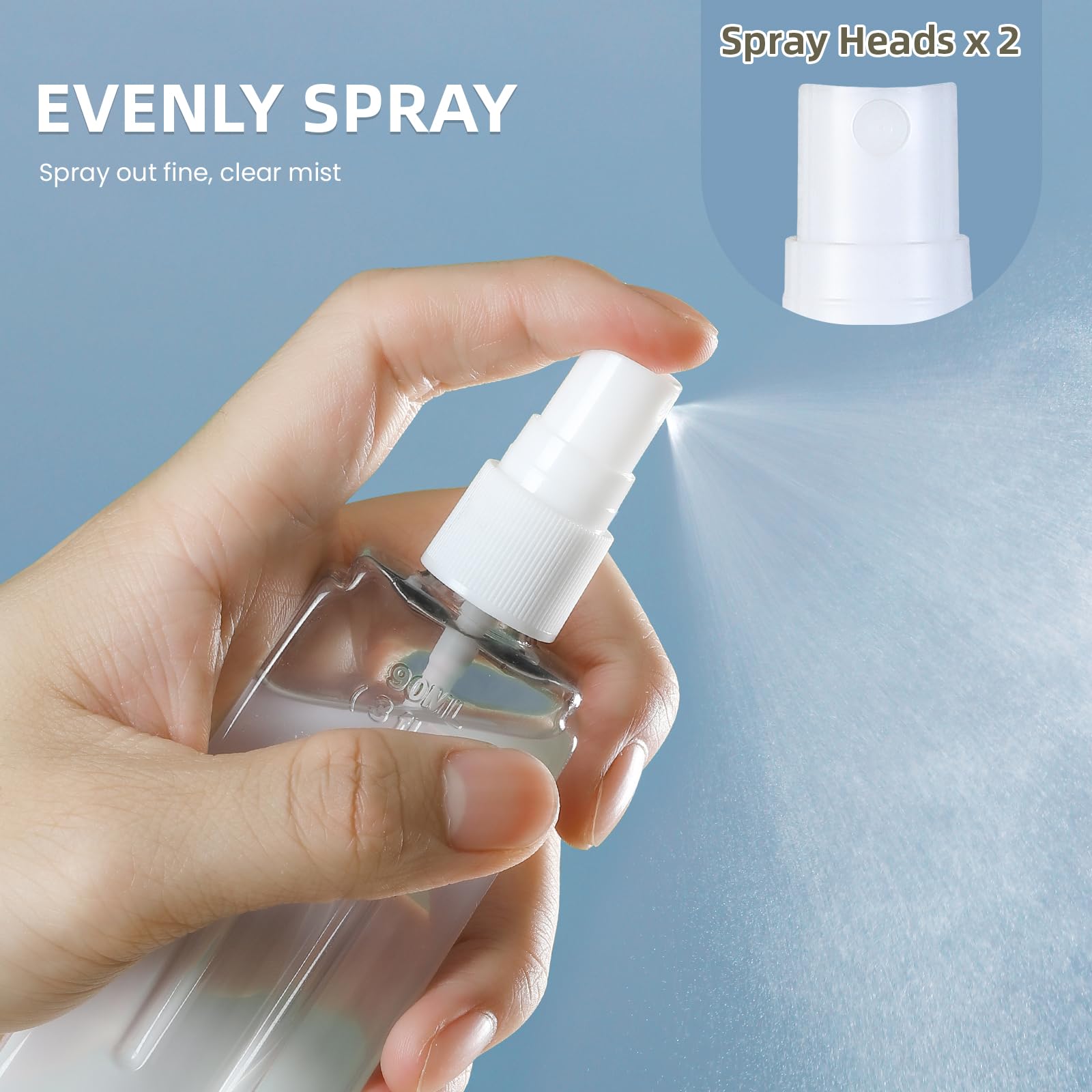 3Oz Travel Bottles For Toiletries, 4 Pack Tsa Approved Portable Travel Size Containers For Shampoo Liquid With Labels, Leak Proo